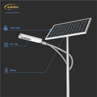 LED-tänavavalgusti liitiumakuga päikeseenergia tänavavalgustiga